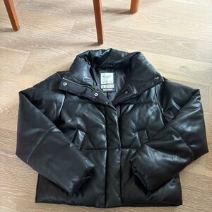 Xs Abercrombie puffer faux leather
